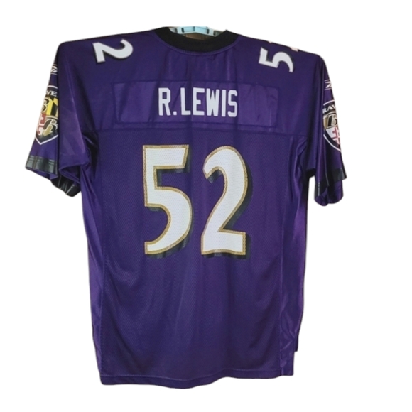 Reebok Purple Baltimore Ravens NFL Jersey #52 Ray Lewis Adult Large - Picture 2 of 10